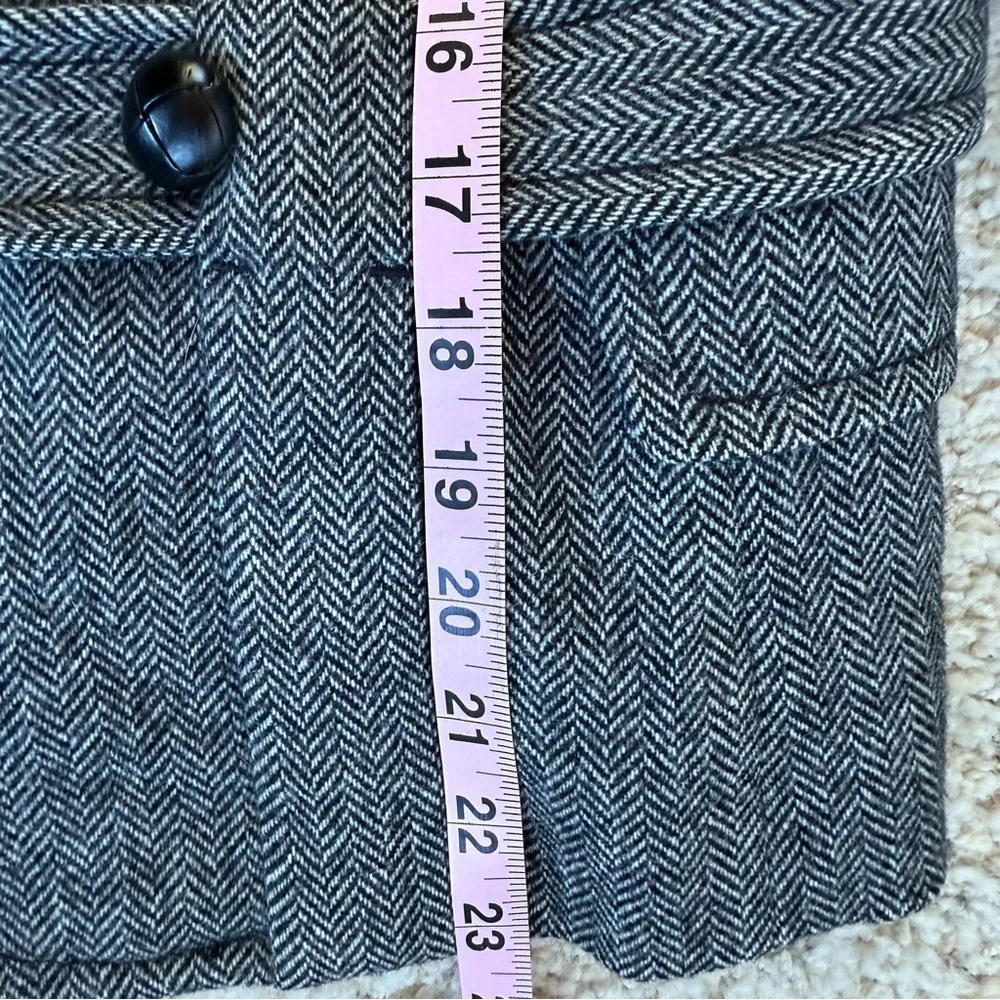 J.Crew Herringbone 100% Wool Norfolk Jacket Preppy Collegiate Timeless Size 10 - Picture 6 of 10
